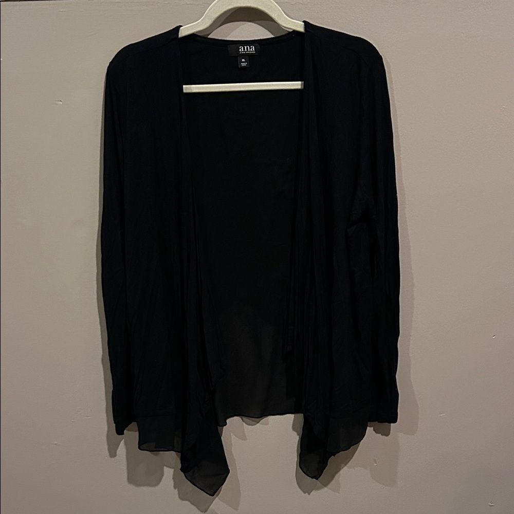 a.n.a Black Knit lightweight open cardigan size XL. RW